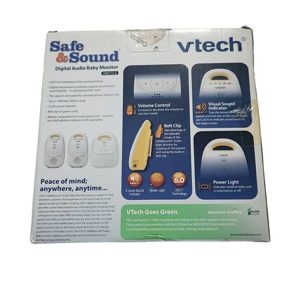 VTech Safe & Sound Digital Audio Baby Monitor w/ Two Parent Units - Picture 4 of 6